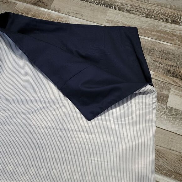 Brooks Brothers Navy Blue Mini Skirt Lace Trim Size 8 - Picture 5 of 8